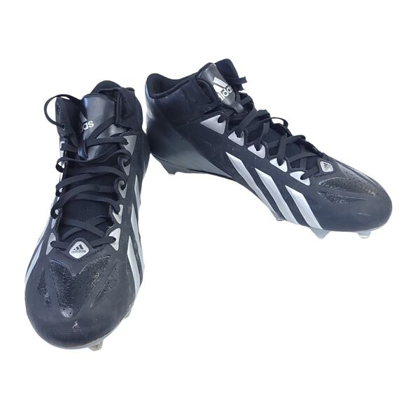 Adidas Football Cleats Men Size 13 Silver Black Lace Up main image 5